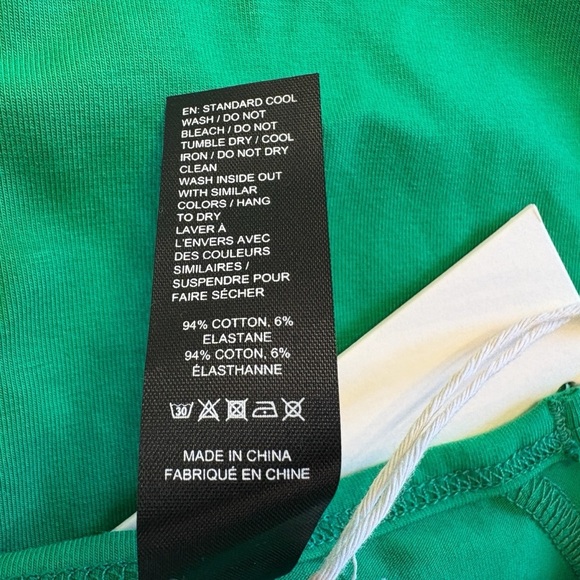 NWT Alphalete Baby Tee Emerald Green Cropped Sz. S - Picture 6 of 6